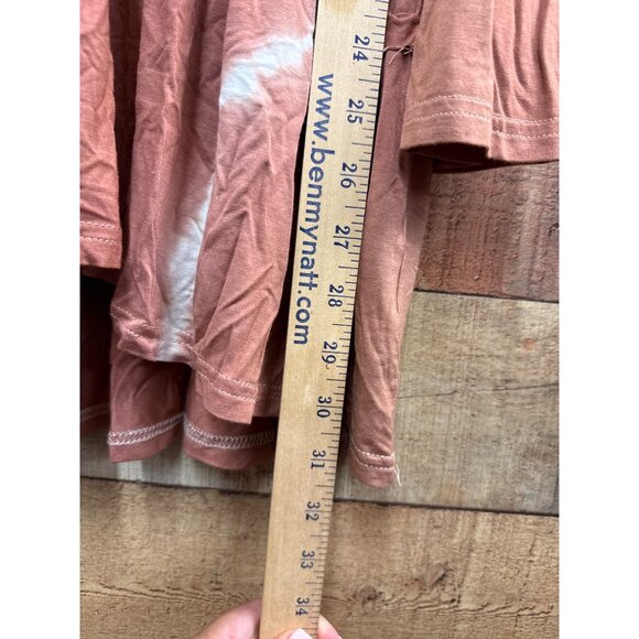 Pol Long Sleeve Tiered Tie-Dye Tunic Dress Large NWT - Picture 6 of 8